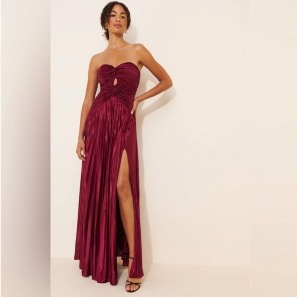Lulus Florence Twist Front Strapless Dress